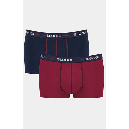 Sloggi 2-pack bokserki męskie Men Start Hipster C2P 10206968 box, Kolor granatowo-czerwony, Rozmiar M, Sloggi ze sklepu Primodo w kategorii Majtki męskie - zdjęcie 184090451