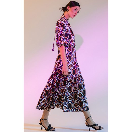 Sukienka maxi z falbaną S367/2, Kolor multicolour, Rozmiar L, Stylove ze sklepu Primodo w kategorii Sukienki - zdjęcie 184091552
