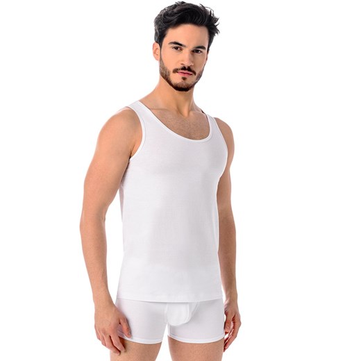 Biały podkoszulek męski tank top Eli 1301, Kolor biały, Rozmiar 3XL, Teyli ze sklepu Primodo w kategorii Podkoszulki męskie - zdjęcie 184093001