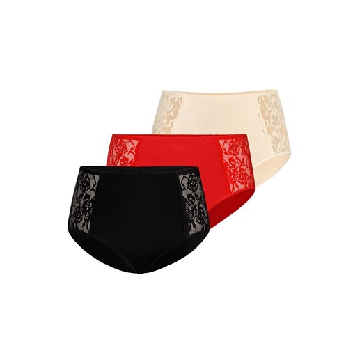 Loren figi wysokie 3-pack 140, Kolor czarny-czerwony-beż, Rozmiar 2XL, Teyli ze sklepu Primodo w kategorii Majtki damskie - zdjęcie 184093130