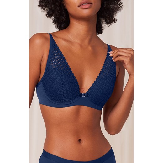 Triumph biustonosz półusztywniany semi-soft ciemnoniebieski Aura Spotlight T WP Triumph 75B wyprzedaż Primodo
