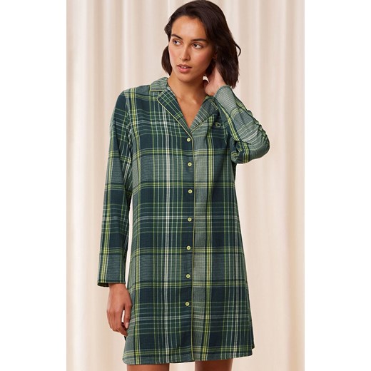Triumph koszula nocna Boyfriend NDW X Checks 10216520-0031, Kolor zielony-wzór, Rozmiar 36, Triumph ze sklepu Primodo w kategorii Koszule nocne - zdjęcie 184094224