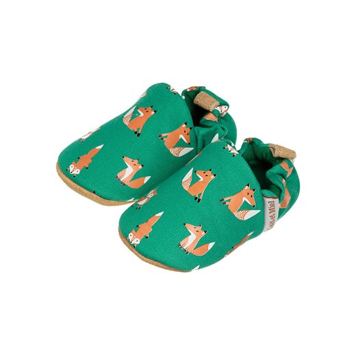 Lait et Miel Bawełniane buty &quot;Fox&quot; w kolorze zielonym do raczkowania ze sklepu Limango Polska w kategorii Kapcie dziecięce - zdjęcie 184096692