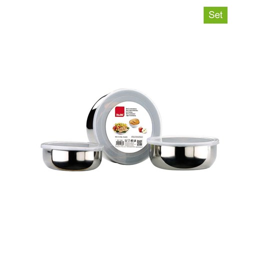 Ibili Pojemniki (3 szt.) w kolorze srebrnym ze sklepu Limango Polska w kategorii Pojemniki kuchenne - zdjęcie 184097061