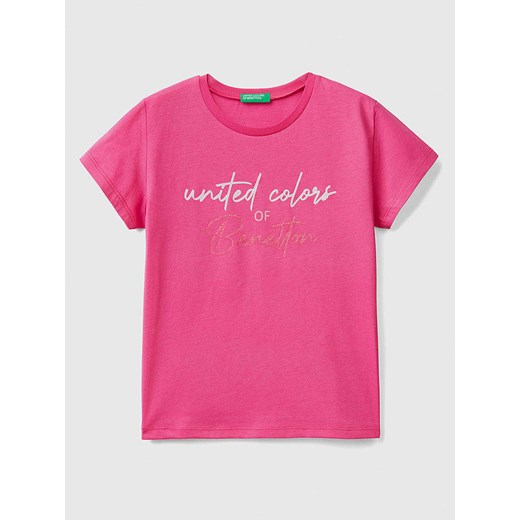 Benetton Koszulka w kolorze różowym ze sklepu Limango Polska w kategorii Bluzki dziewczęce - zdjęcie 184098060
