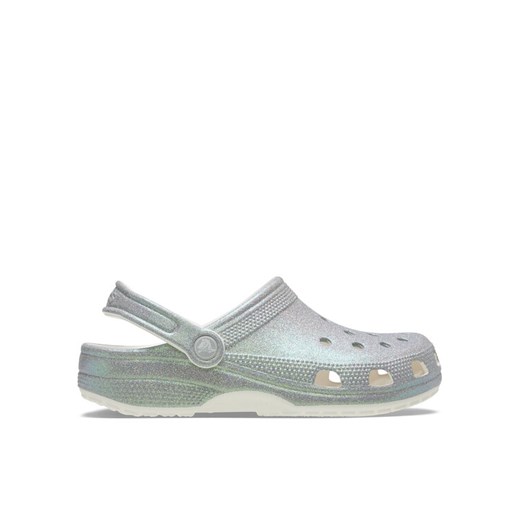 Klapki Crocs Classic Iridescent Glitter Clog 211005 Srebrny ze sklepu eobuwie.pl w kategorii Klapki damskie - zdjęcie 184098094
