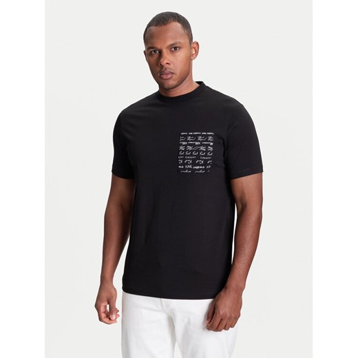 KARL LAGERFELD T-Shirt 755041 553225 Czarny Regular Fit ze sklepu MODIVO w kategorii T-shirty męskie - zdjęcie 184098163