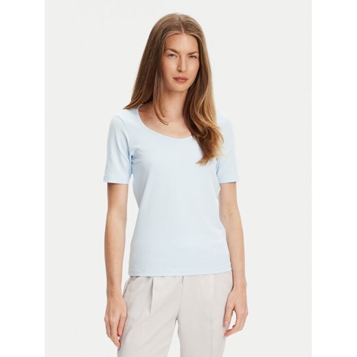 United Colors Of Benetton T-Shirt 3FJHD401P Błękitny Slim Fit ze sklepu MODIVO w kategorii Bluzki damskie - zdjęcie 184098170