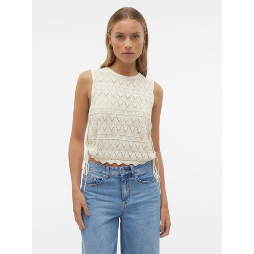 Vero Moda Bluzka Bali 10302924 Écru Regular Fit ze sklepu MODIVO w kategorii Bluzki damskie - zdjęcie 184098183