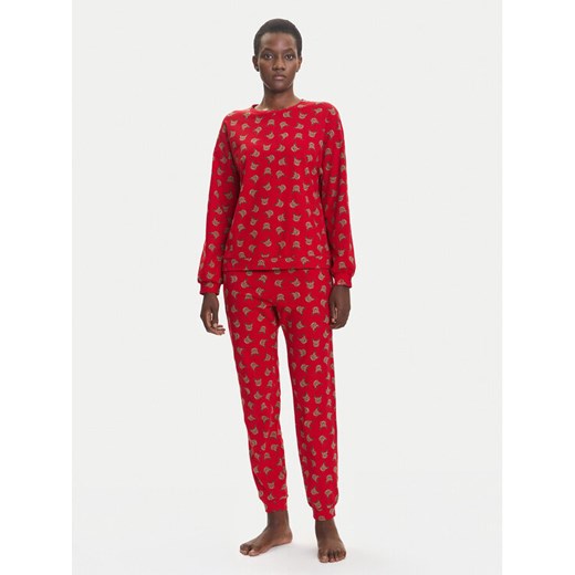United Colors Of Benetton Piżama 38DK3P03L Czerwony Regular Fit ze sklepu MODIVO w kategorii Piżamy damskie - zdjęcie 184098212