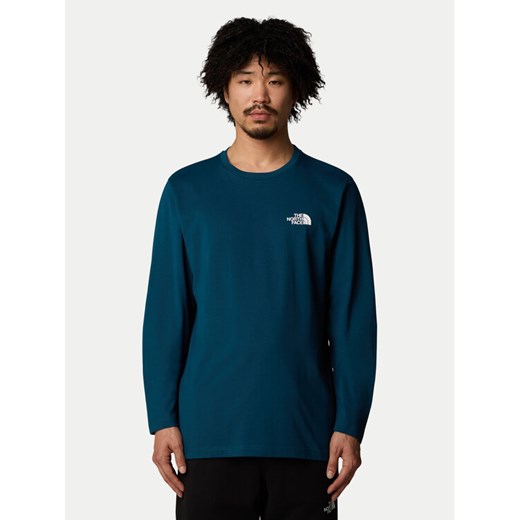 The North Face Longsleeve Simple Dome NF0A87QN Granatowy Regular Fit ze sklepu MODIVO w kategorii T-shirty męskie - zdjęcie 184098233