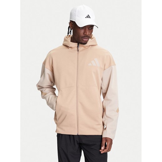 adidas Bluza Z.N.E. JY4833 Beżowy Regular Fit ze sklepu MODIVO w kategorii Bluzy męskie - zdjęcie 184098234