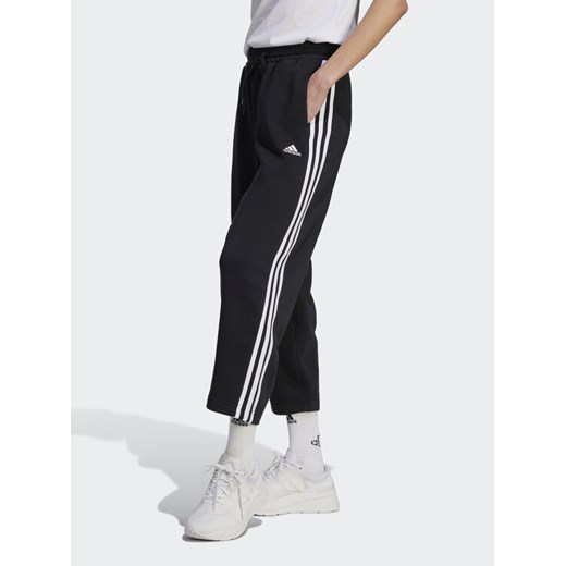 adidas Spodnie dresowe Essentials 3-Stripes Open Hem Fleece HZ5748 Czarny Loose XL MODIVO