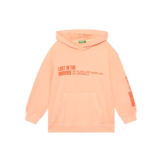 United Colors Of Benetton Bluza 3WITC204G Pomarańczowy Relaxed Fit ze sklepu MODIVO w kategorii Bluzy dziewczęce - zdjęcie 184098283