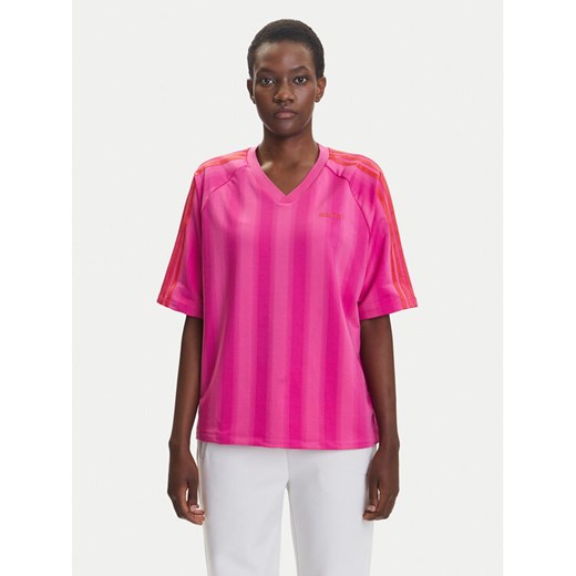 adidas T-Shirt Linear JW6021 Różowy Oversize ze sklepu MODIVO w kategorii Bluzki damskie - zdjęcie 184098323
