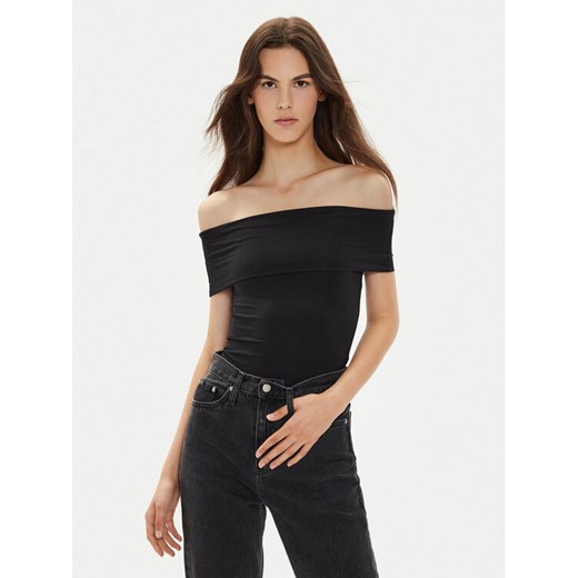JJXX Bluzka Saga 12273790 Czarny Slim Fit ze sklepu MODIVO w kategorii Bluzki damskie - zdjęcie 184098403
