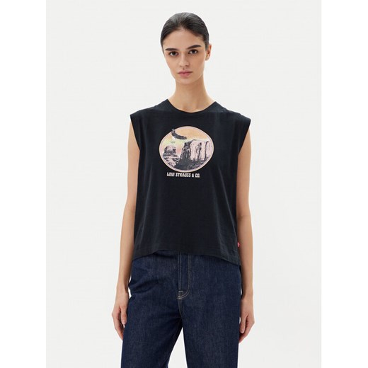 Levi's® Bluzka Graphic 001MW-0003 Czarny Standard Fit ze sklepu MODIVO w kategorii Bluzki damskie - zdjęcie 184098404