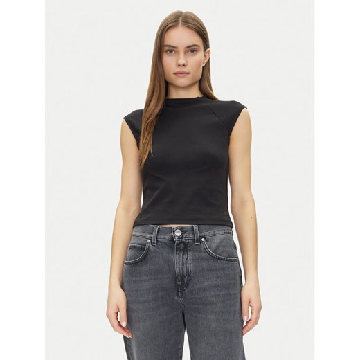 Calvin Klein Bluzka Liquid Touch Top K20K208422 Czarny Slim Fit ze sklepu MODIVO w kategorii Bluzki damskie - zdjęcie 184098412