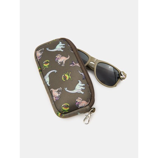 Sinsay - Okulary przeciwsłoneczne z etui Jurassic Park - zielony Sinsay One Size Sinsay