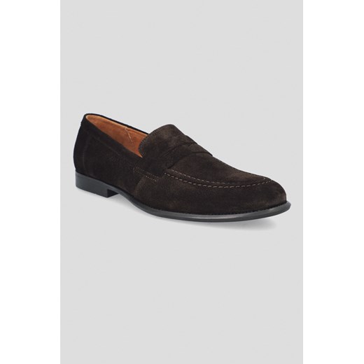 Buty Loafersy Filey Ciemnobrązowe ze sklepu Lancerto S.A. w kategorii Półbuty męskie - zdjęcie 184100833