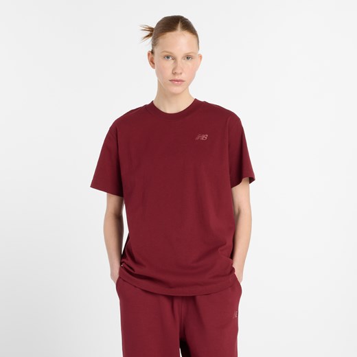 Koszulka damska New Balance WT41501MHB – bordowa ze sklepu New Balance Poland w kategorii Bluzki damskie - zdjęcie 184101450