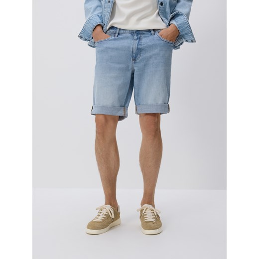 Reserved - Jeansowe szorty slim fit - niebieski ze sklepu Reserved w kategorii Spodenki męskie - zdjęcie 184102311