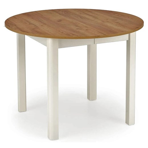 Okrągły rozkładany stół dąb craft + biały A5-B70 ze sklepu Edinos.pl w kategorii Stoły - zdjęcie 184102500