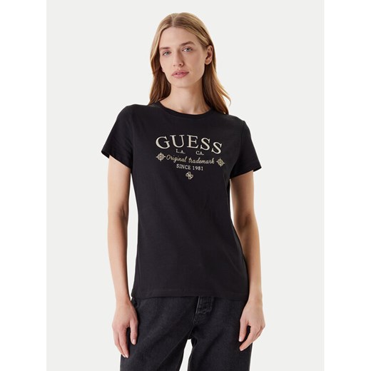 Guess T-Shirt V5YI03 I3Z14 Czarny Regular Fit ze sklepu MODIVO w kategorii Bluzki damskie - zdjęcie 184103323