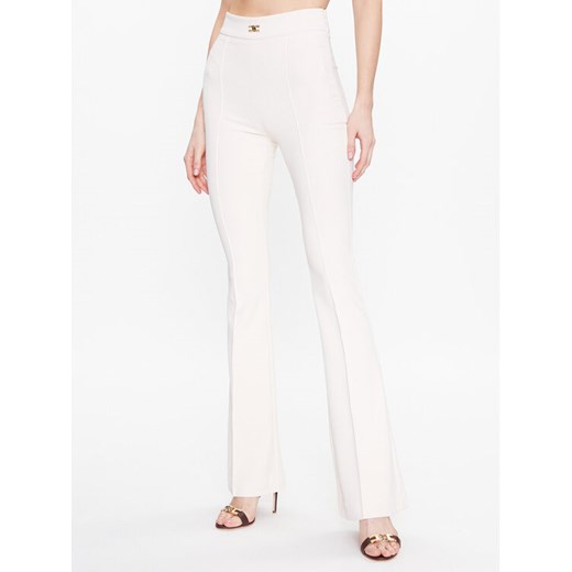 Elisabetta Franchi Spodnie materiałowe PA-054-31E2-V250 Écru Regular Fit Elisabetta Franchi 46 MODIVO