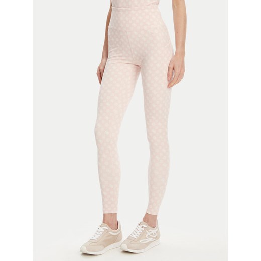 Guess Legginsy V5YB18 MC03W Różowy Slim Fit ze sklepu MODIVO w kategorii Spodnie damskie - zdjęcie 184103463