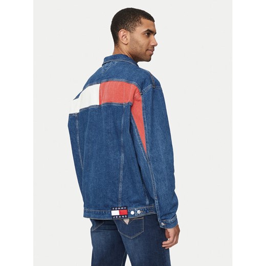 Tommy Jeans Kurtka jeansowa Aiden DM0DM19366 Niebieski Oversize ze sklepu MODIVO w kategorii Kurtki męskie - zdjęcie 184103473