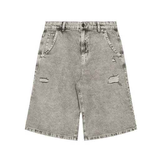 United Colors Of Benetton Szorty jeansowe 4AD7C9045 Szary Regular Fit ze sklepu MODIVO w kategorii Spodenki chłopięce - zdjęcie 184103480