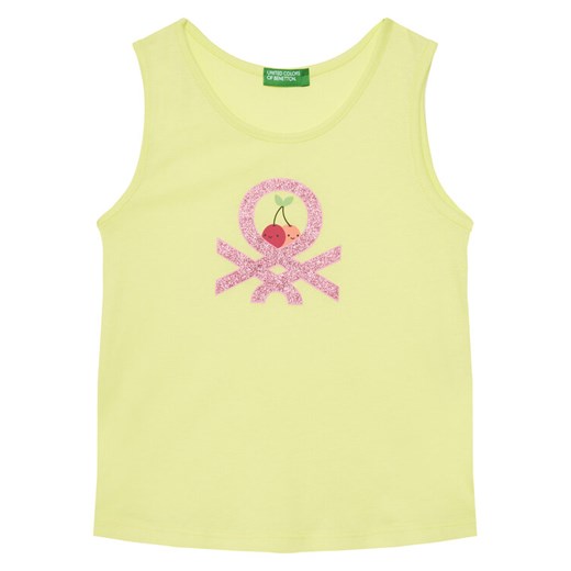 United Colors Of Benetton Top 3I1XGH012 Żółty Regular Fit ze sklepu MODIVO w kategorii Bluzki dziewczęce - zdjęcie 184103504