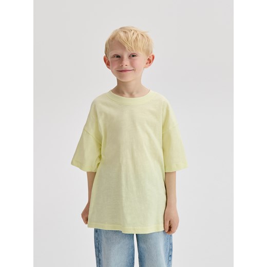 Reserved - Bawełniany t-shirt oversize - zielony ze sklepu Reserved w kategorii T-shirty chłopięce - zdjęcie 184104772