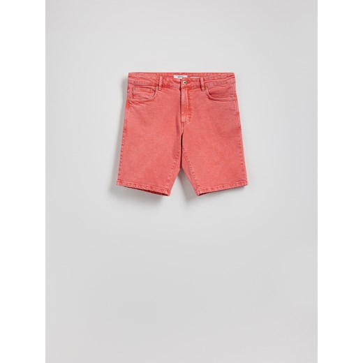 Reserved - Jeansowe szorty straight - pomarańczowy ze sklepu Reserved w kategorii Spodenki męskie - zdjęcie 184105003