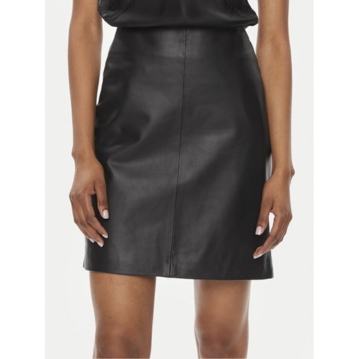 2NDDAY Spódnica skórzana Ceciliana 2000552642 Czarny Slim Fit ze sklepu MODIVO w kategorii Spódnice - zdjęcie 184105454