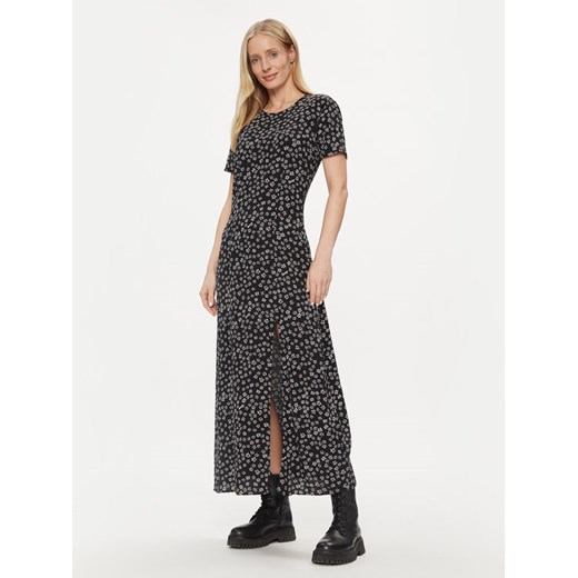 Tommy Jeans Sukienka letnia Tjw Ditsy Midi Slit Dress DW0DW17418 Czarny Slim Fit ze sklepu MODIVO w kategorii Sukienki - zdjęcie 184105561