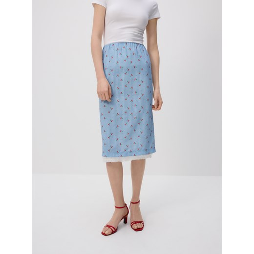 Spódnica Reserved midi z tkaniny 