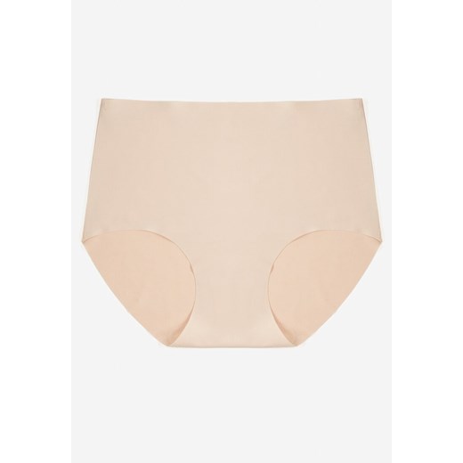 Beżowe Bezszwowe Majtki Figi High Waist Dolevia ze sklepu renee.pl w kategorii Majtki damskie - zdjęcie 184107102