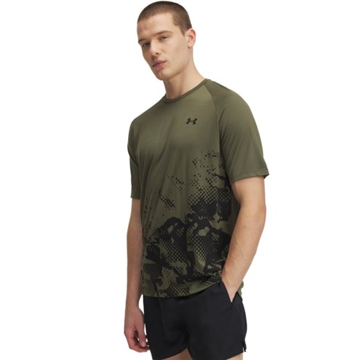 Męska koszulka treningowa Under Armour UA M Tech Fade SS - oliwkowa/khaki ze sklepu Sportstylestory.com w kategorii T-shirty męskie - zdjęcie 184107332
