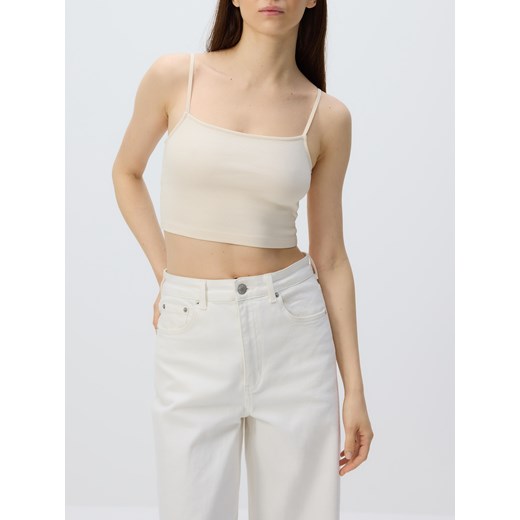 Bluzka damska Reserved z krótkim rękawem z elastanu 