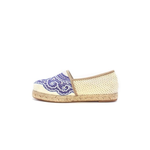 Espadryle damskie Calceo casualowe bez zapięcia z tkaniny w nadruki 