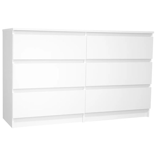 Biała Komoda Z 6 Szufladami 100 Cm G8-R55 ze sklepu Edinos.pl w kategorii Komody - zdjęcie 184109241