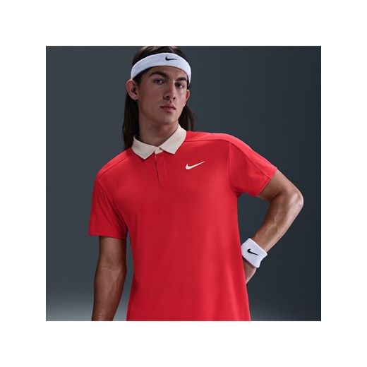 Męska koszulka polo do tenisa Dri-FIT ADV NikeCourt Slam - Czerwony ze sklepu Nike poland w kategorii T-shirty męskie - zdjęcie 184109680