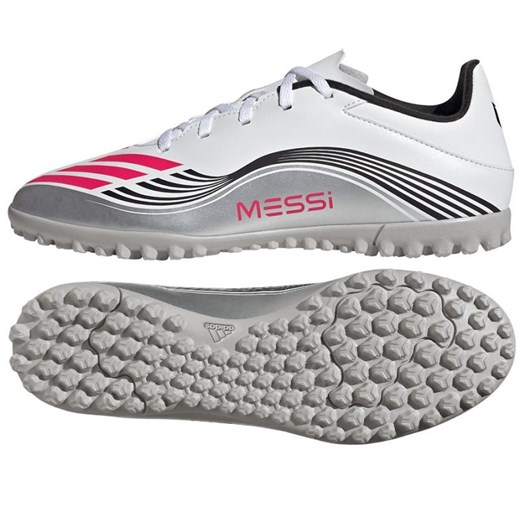 Buty piłkarskie adidas F50 Messi Club Tf JP7445 białe ze sklepu ButyModne.pl w kategorii Buty sportowe męskie - zdjęcie 184109714