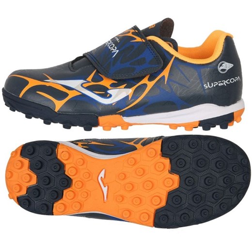 Buty piłkarskie Joma Super Copa 2503 Tf SCJW2503TFV niebieskie ze sklepu ButyModne.pl w kategorii Buty sportowe dziecięce - zdjęcie 184109720