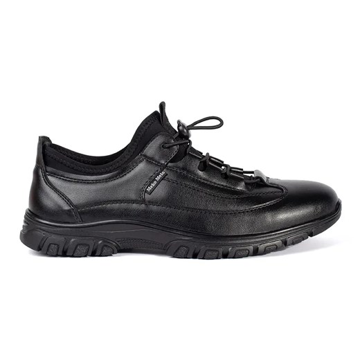 Czarne sportowe buty sneakersy niskie ze sklepu ButyModne.pl w kategorii Półbuty męskie - zdjęcie 184109783