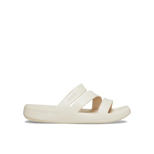 Klapki Crocs Getaway Strappy Sandal W 209587 Écru ze sklepu eobuwie.pl w kategorii Klapki damskie - zdjęcie 184110072