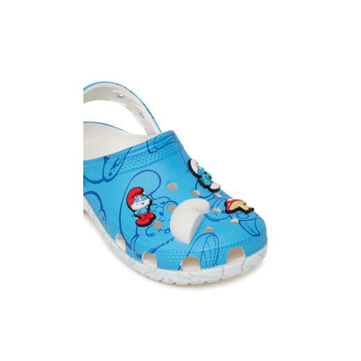 Klapki Crocs Smurfs Classic Clog 210821 Kolorowy Crocs 29_30 eobuwie.pl