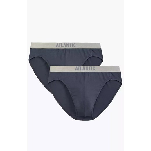 Atlantic 2-pack grafitowe slipy męskie 2BMP-013, Kolor grafitowy, Rozmiar M, ATLANTIC ze sklepu Intymna w kategorii Majtki męskie - zdjęcie 184111722